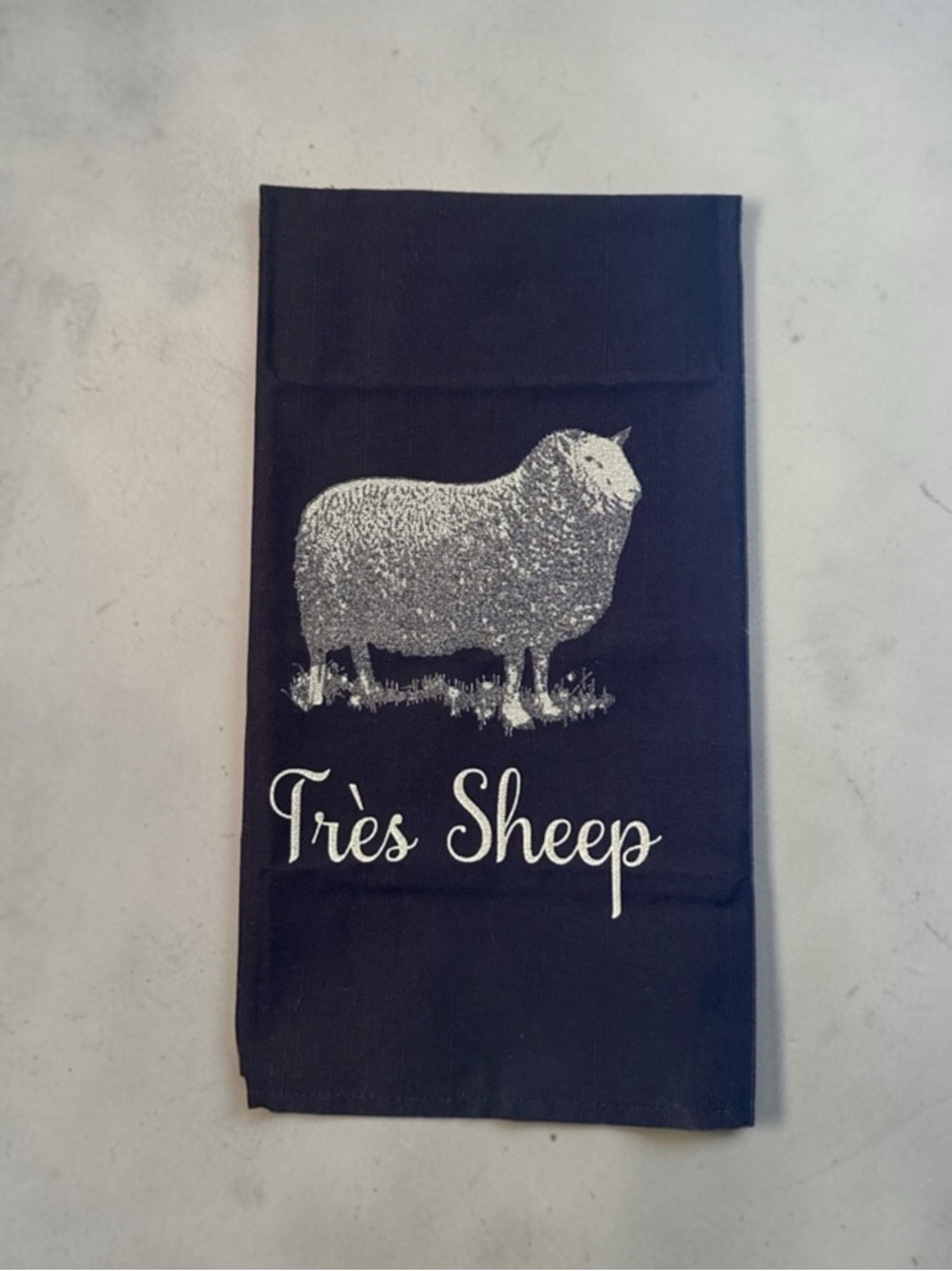 Williams Sonoma Tres Sheep Kitchen Towel